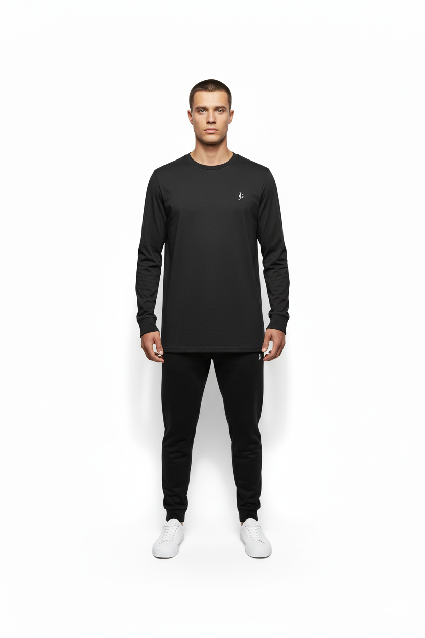 JG Embroidered — Core Staple Long Sleeve Tee