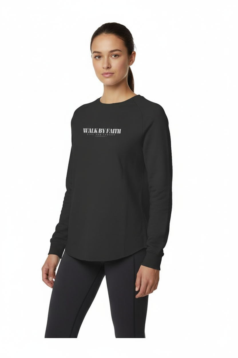 Walk By Faith — Harbor Scallop Raglan Crew