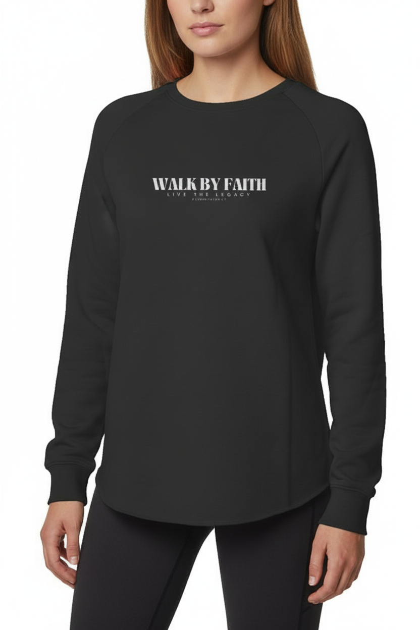 Walk By Faith — Harbor Scallop Raglan Crew