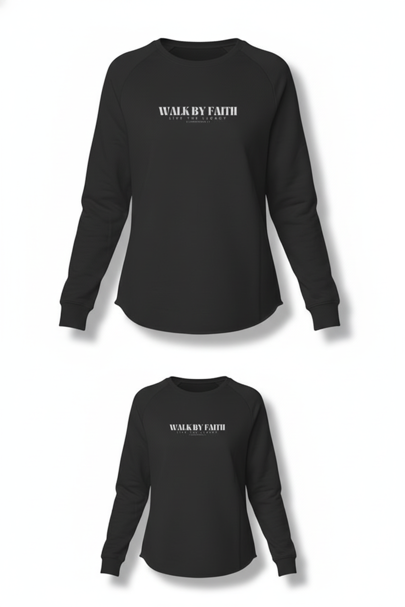 Walk By Faith — Harbor Scallop Raglan Crew