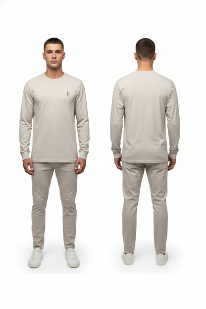 JG Embroidered — Core Staple Long Sleeve Tee