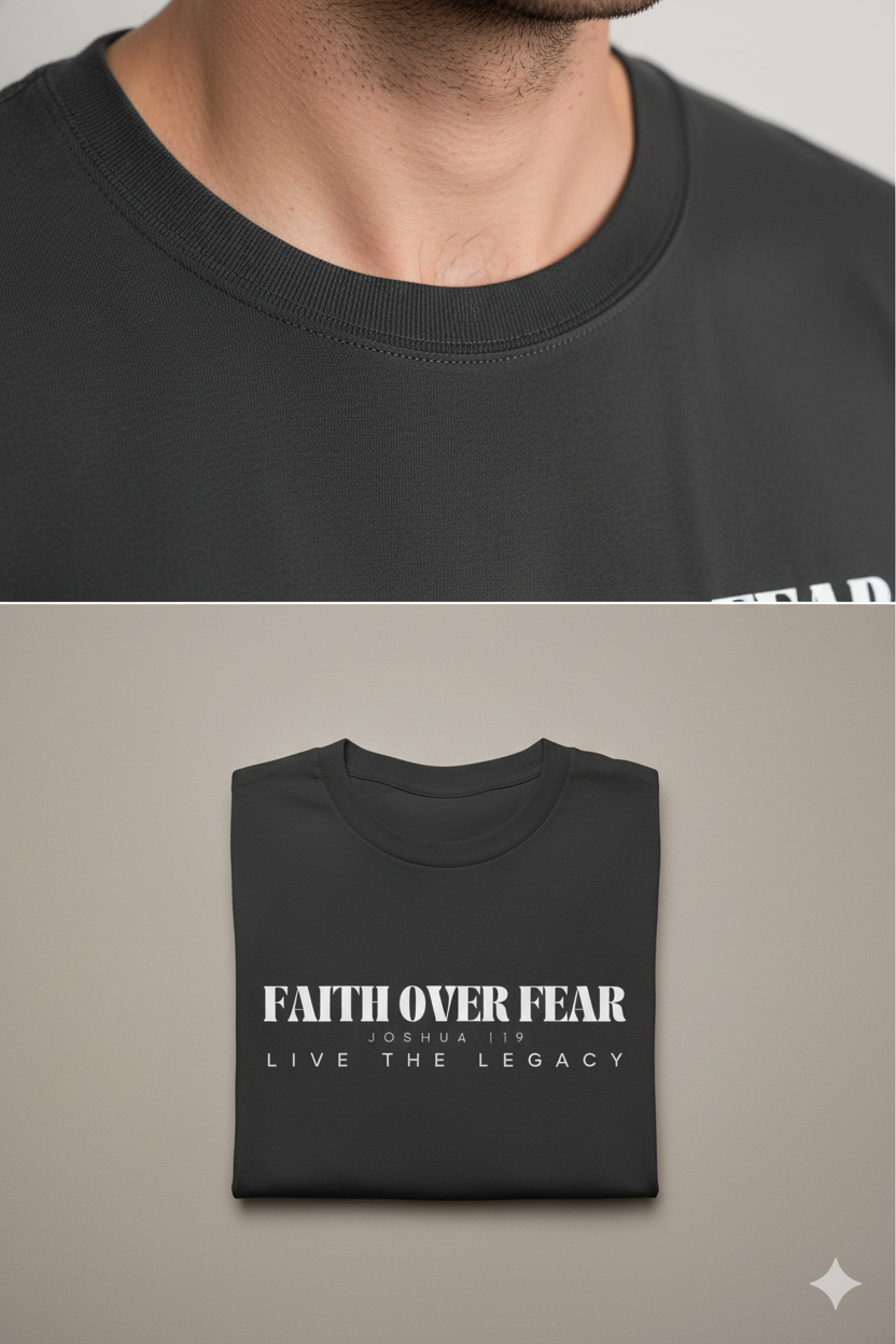 JG3001-ORGANIC TEE (FAITH OVER FEAR) LTL