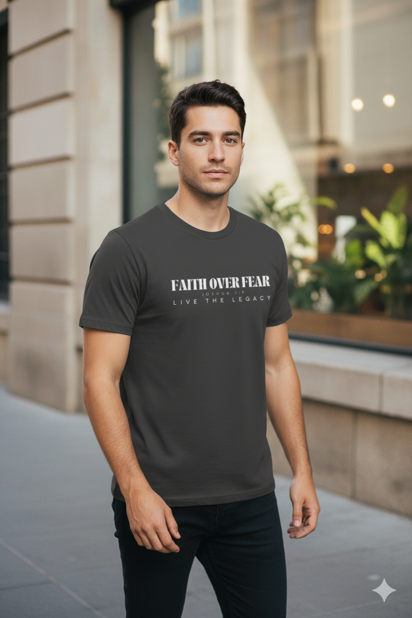 JG3001-ORGANIC TEE (FAITH OVER FEAR) LTL