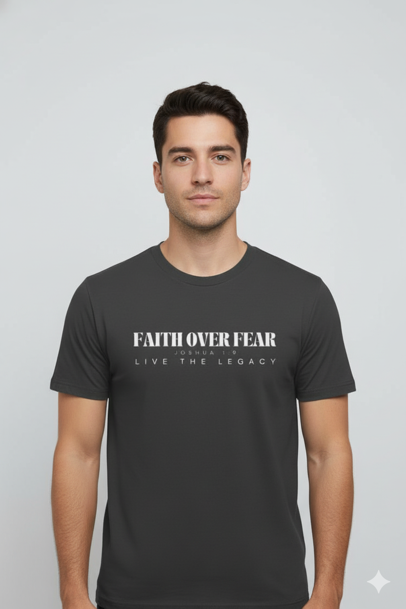 JG3001-ORGANIC TEE (FAITH OVER FEAR) LTL