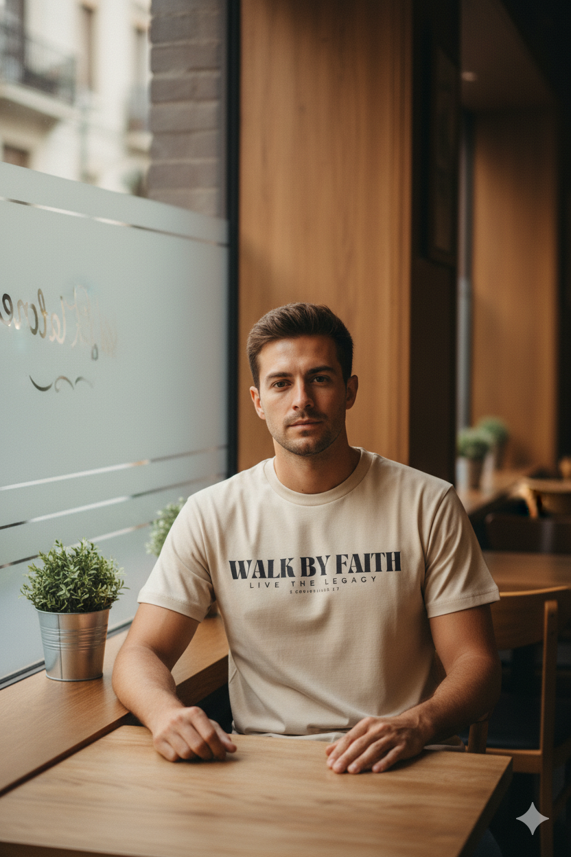 JG3017- HEAVY TEE (Walk By Faith) LTL