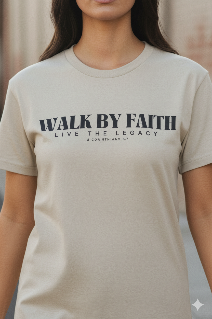 JG3017- HEAVY TEE (Walk By Faith) LTL