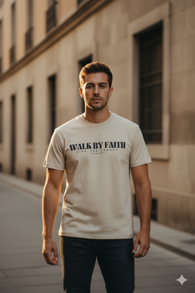 JG3017- HEAVY TEE (Walk By Faith) LTL
