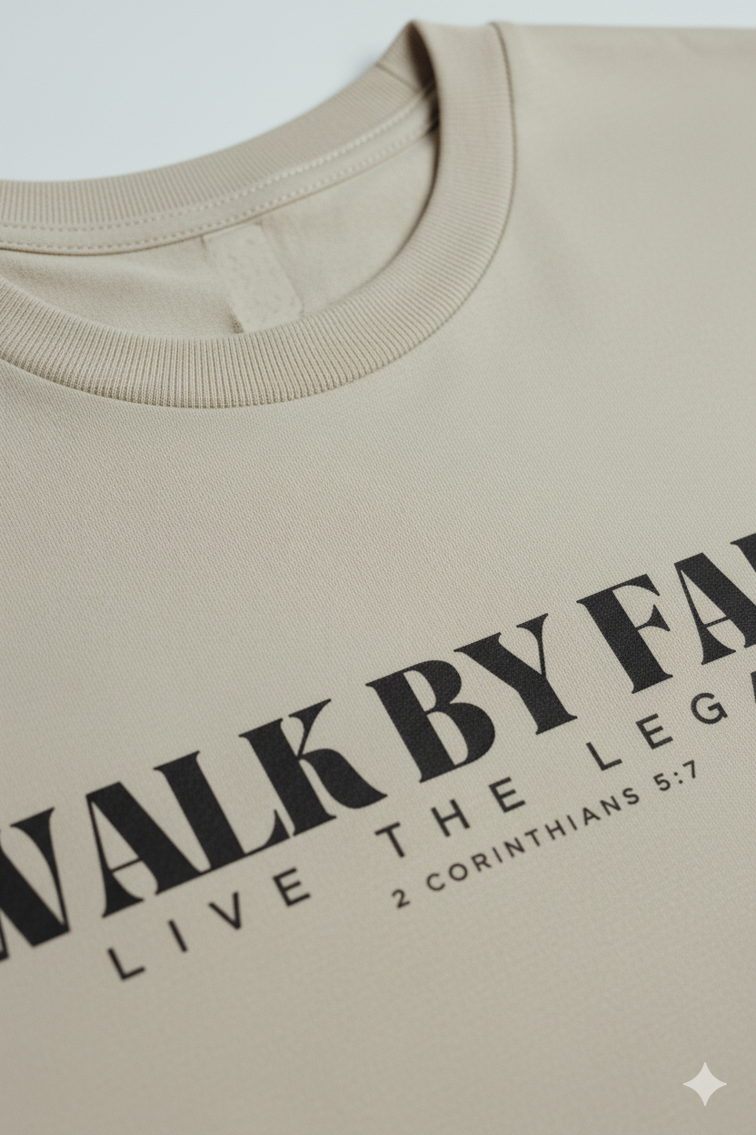 JG3017- HEAVY TEE (Walk By Faith) LTL