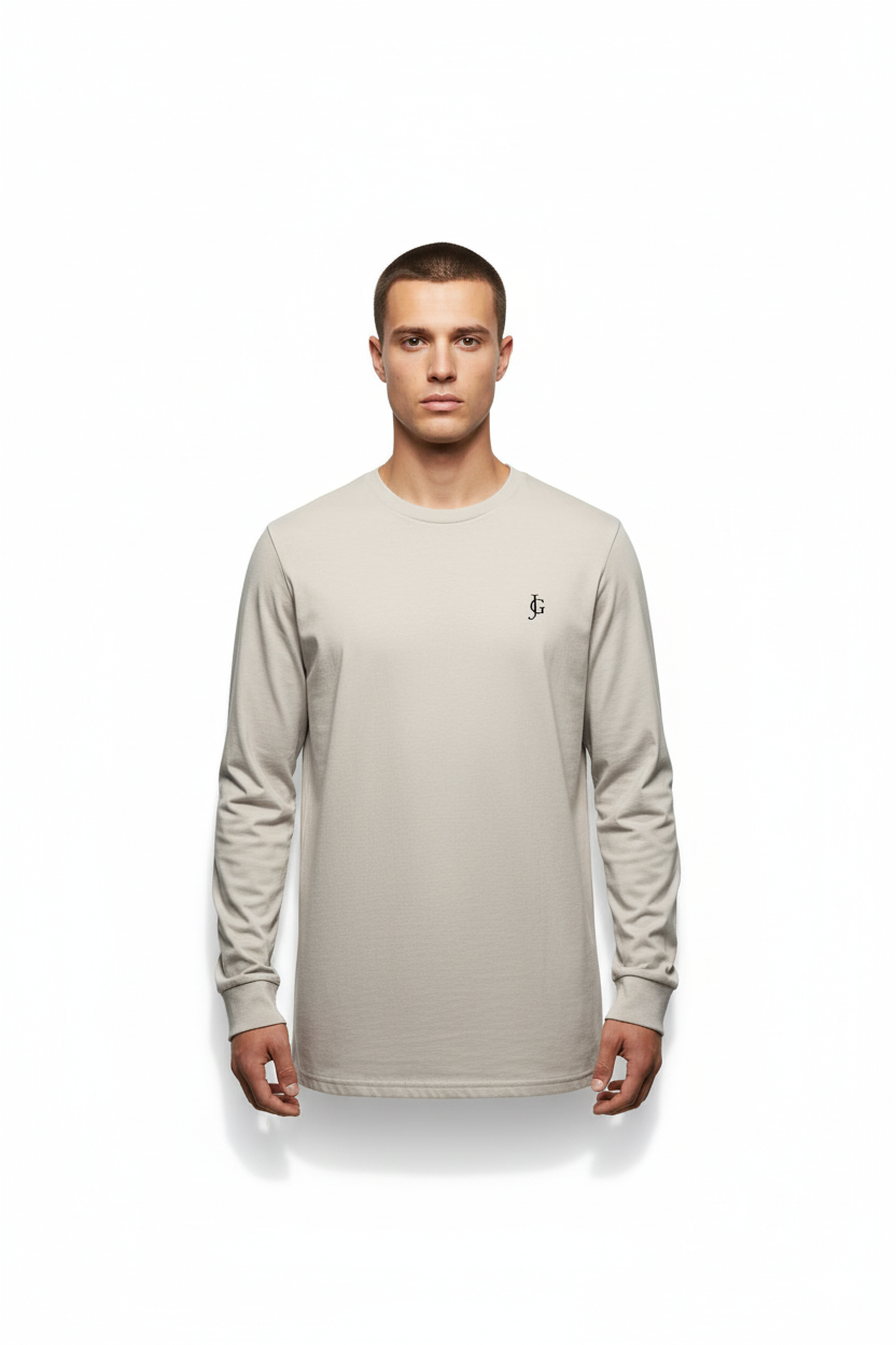 JG Embroidered — Core Staple Long Sleeve Tee