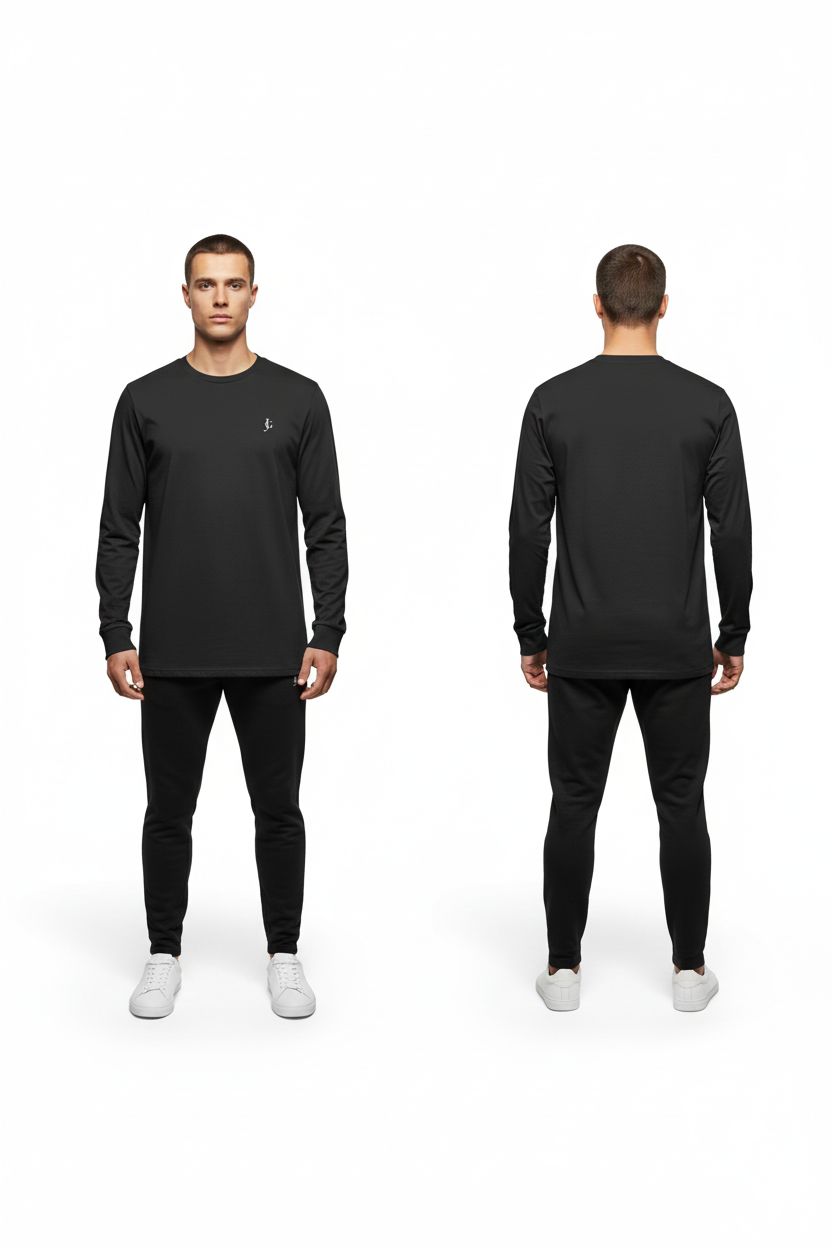 JG Embroidered — Core Staple Long Sleeve Tee