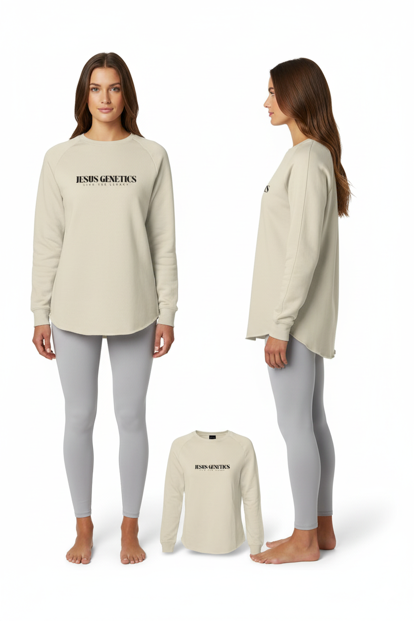 Jesus Genetics — Harbor Scallop Raglan Crew